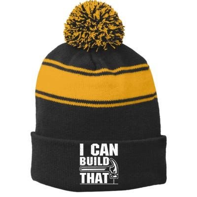 Funny Carpenter Art For Wo Carpentry Tools Woodworker Stripe Pom Pom Beanie