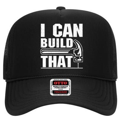 Funny Carpenter Art For Wo Carpentry Tools Woodworker High Crown Mesh Back Trucker Hat