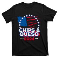 Funny Chips And Queso Patriotic Political Voter Humor 2024 T-Shirt