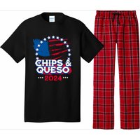 Funny Chips And Queso Patriotic Political Voter Humor 2024 Pajama Set