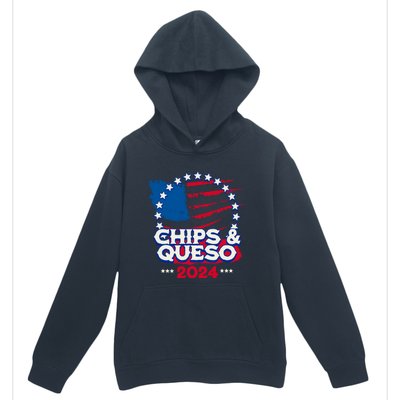 Funny Chips And Queso Patriotic Political Voter Humor 2024 Urban Pullover Hoodie