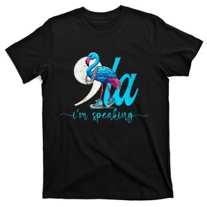 Flamingo Chucks And Pearls Funny Comma La Kamala Harris 2024 Premium T-Shirt