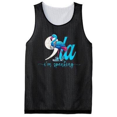 Flamingo Chucks And Pearls Funny Comma La Kamala Harris 2024 Premium Mesh Reversible Basketball Jersey Tank