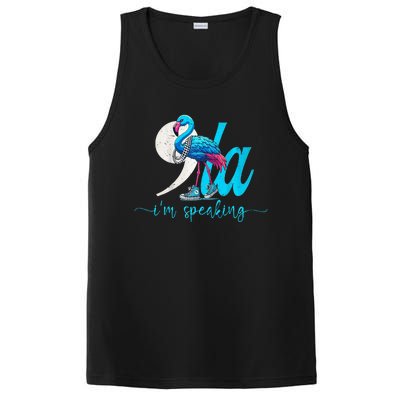 Flamingo Chucks And Pearls Funny Comma La Kamala Harris 2024 Premium PosiCharge Competitor Tank