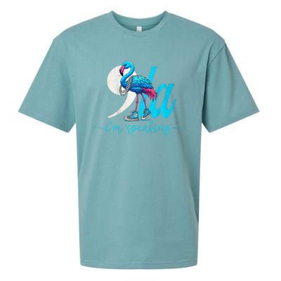 Flamingo Chucks And Pearls Funny Comma La Kamala Harris 2024 Premium Sueded Cloud Jersey T-Shirt