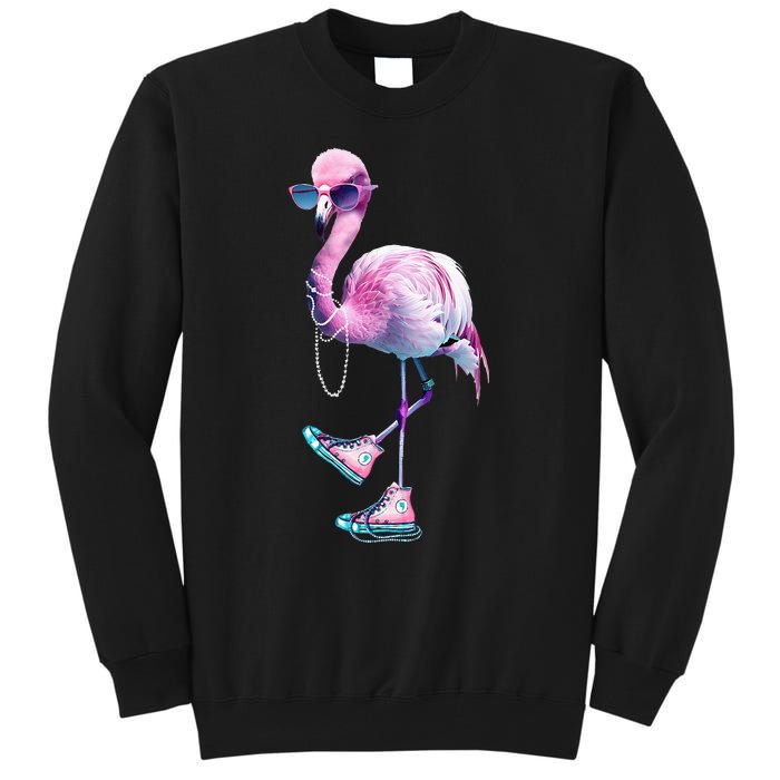 Flamingo Chucks And Pearls Funny Voting 2024 Tall Sweatshirt