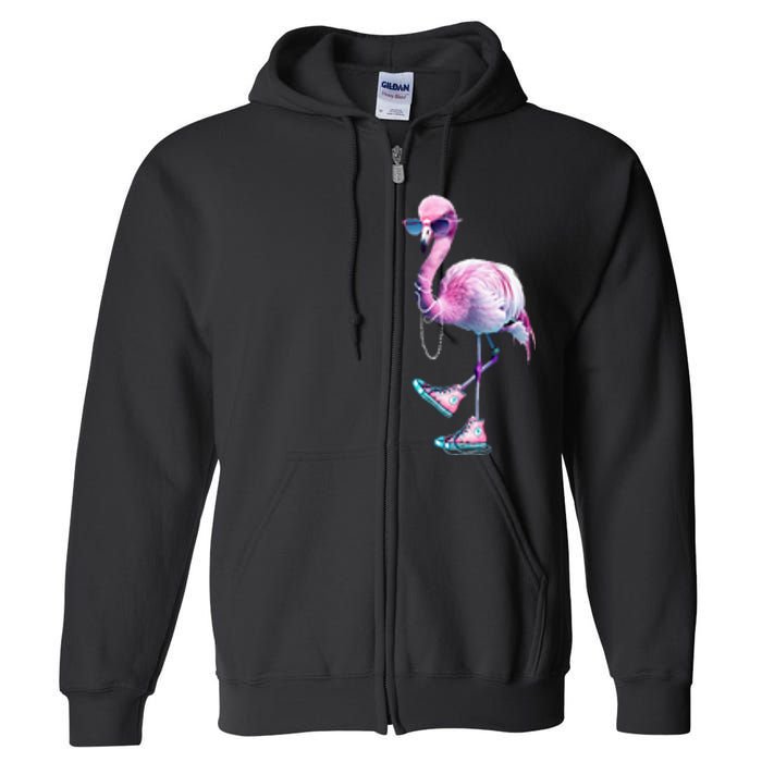 Flamingo Chucks And Pearls Funny Voting 2024 Full Zip Hoodie