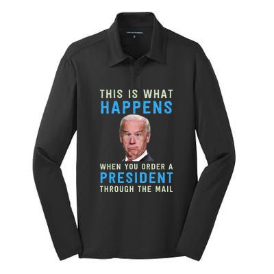 Funny Conservative Anti Joe Biden This Is What Happens... Silk Touch Performance Long Sleeve Polo