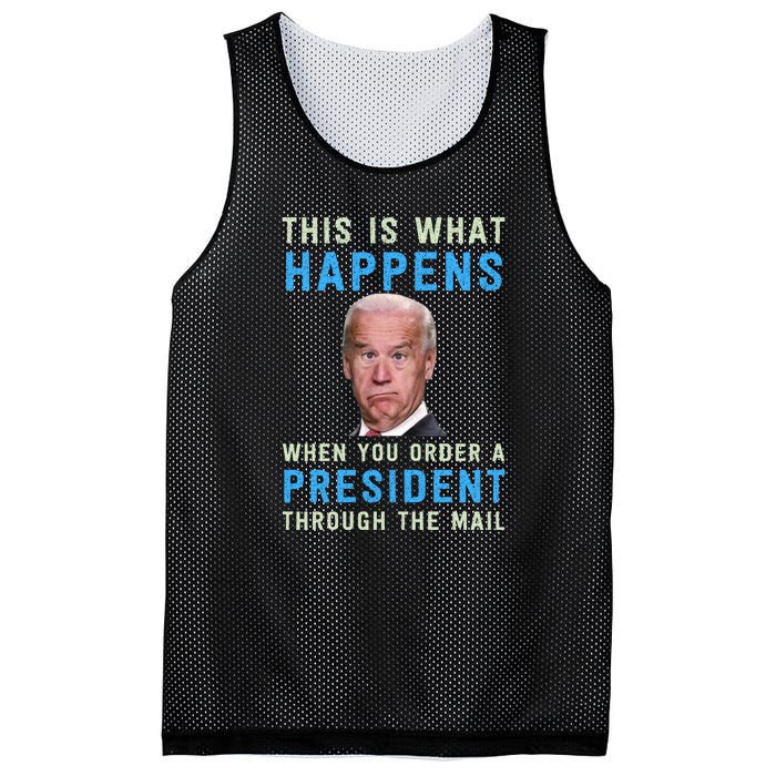 Funny Conservative Anti Joe Biden This Is What Happens... Mesh Reversible Basketball Jersey Tank