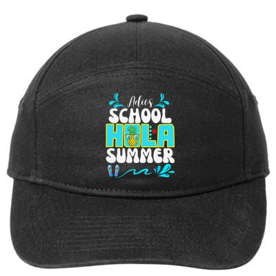 Funny Cute Adios School Hola Summer lovley 7-Panel Snapback Hat