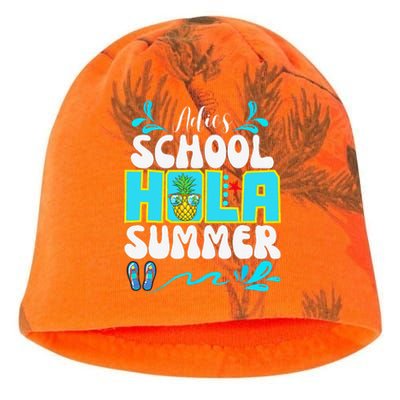 Funny Cute Adios School Hola Summer lovley Kati - Camo Knit Beanie