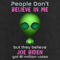 Funny Conservative Anti Biden Tooth Alien 7 Panel Mesh Trucker Snapback Hat