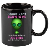 Funny Conservative Anti Biden Tooth Alien 11oz C Handle Ceramic Mug
