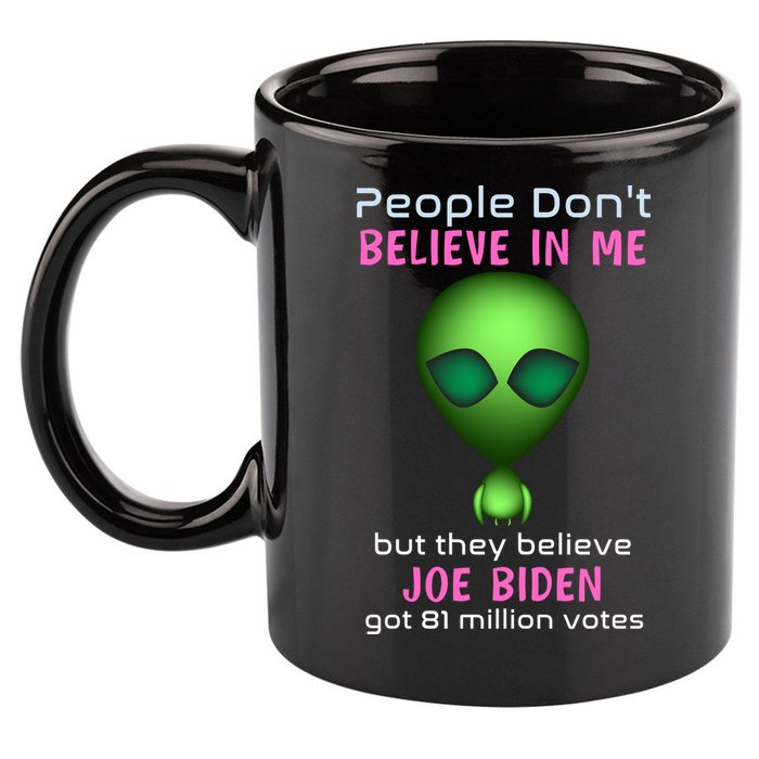 Funny Conservative Anti Biden Tooth Alien 11oz C Handle Ceramic Mug