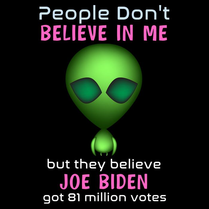 Funny Conservative Anti Biden Tooth Alien Poster