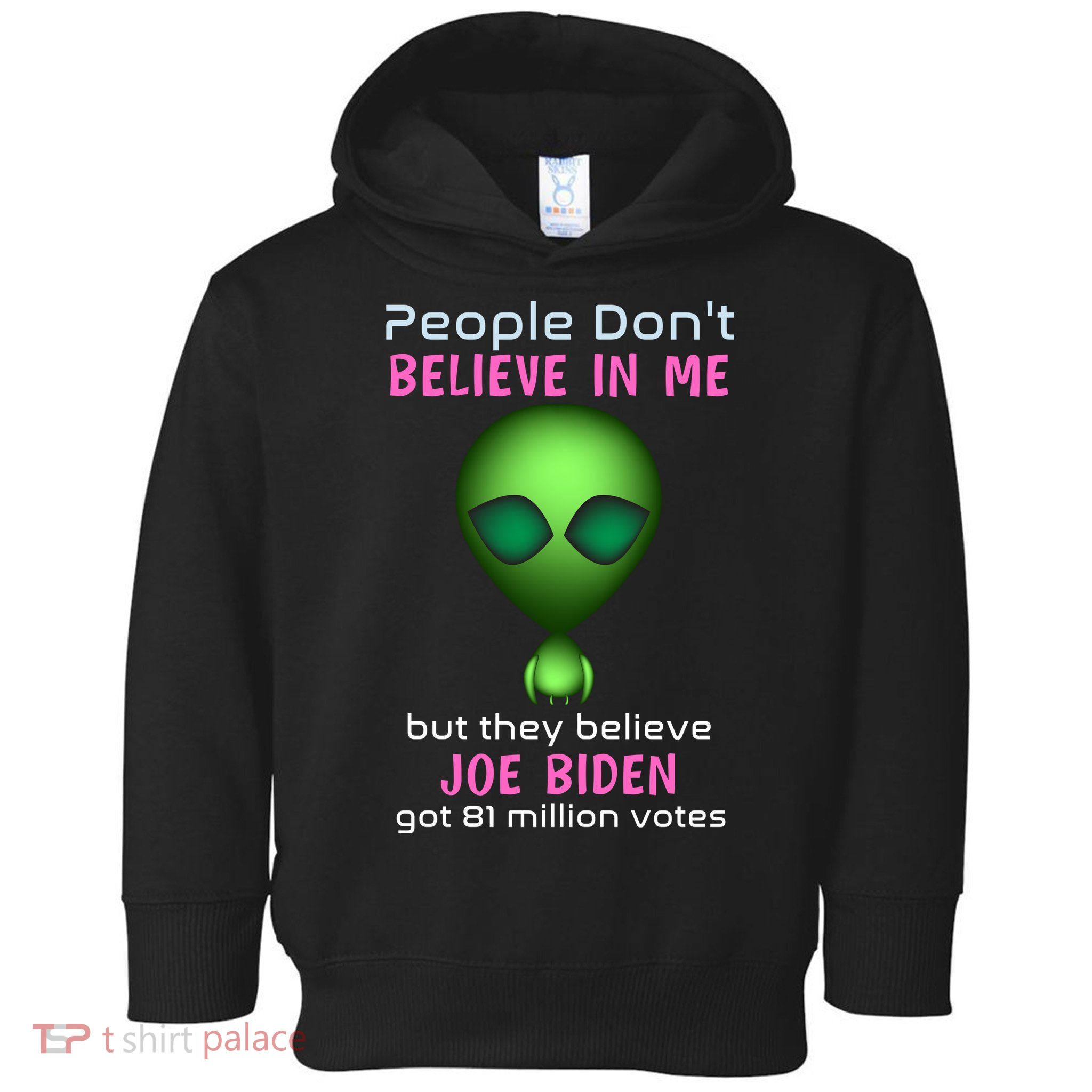Funny Conservative Anti Biden Tooth Alien Toddler Hoodie
