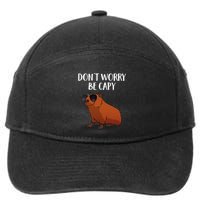 Funny Capybara Art For Cavy Rodent Lover Capybara 7-Panel Snapback Hat