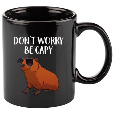 Funny Capybara Art For Cavy Rodent Lover Capybara 11oz C Handle Ceramic Mug