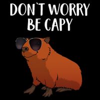 Funny Capybara Art For Cavy Rodent Lover Capybara Drawstring Bag