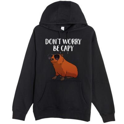 Funny Capybara Art For Cavy Rodent Lover Capybara Premium Pullover Hoodie