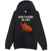 Funny Capybara Art For Cavy Rodent Lover Capybara Premium Pullover Hoodie