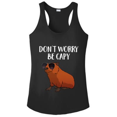 Funny Capybara Art For Cavy Rodent Lover Capybara Ladies PosiCharge Competitor Racerback Tank