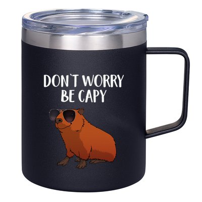 Funny Capybara Art For Cavy Rodent Lover Capybara 12oz Stainless Steel Coffee Mug