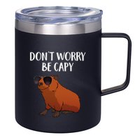 Funny Capybara Art For Cavy Rodent Lover Capybara 12oz Stainless Steel Coffee Mug