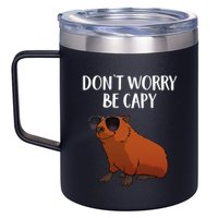 Funny Capybara Art For Cavy Rodent Lover Capybara 12oz Stainless Steel Coffee Mug