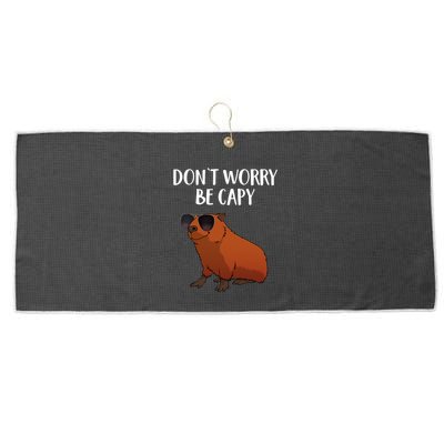 Funny Capybara Art For Cavy Rodent Lover Capybara Large Microfiber Waffle Golf Towel