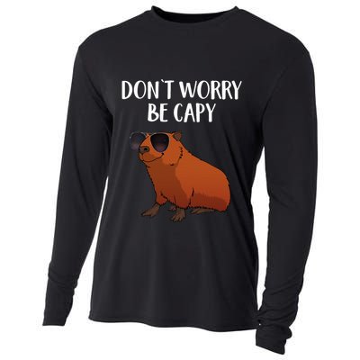Funny Capybara Art For Cavy Rodent Lover Capybara Cooling Performance Long Sleeve Crew
