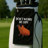 Funny Capybara Art For Cavy Rodent Lover Capybara Golf Towel