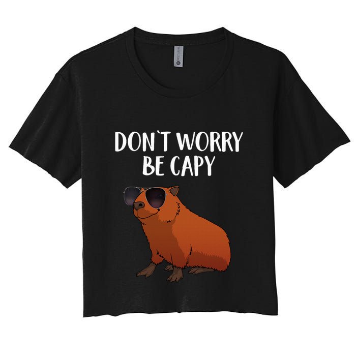 Funny Capybara Art For Cavy Rodent Lover Capybara Crop Top