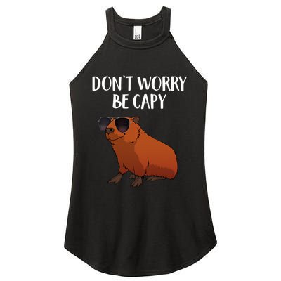 Funny Capybara Art For Cavy Rodent Lover Capybara Women's Perfect Tri Rocker Tank