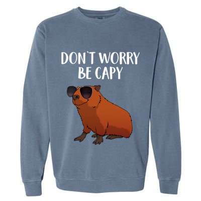 Funny Capybara Art For Cavy Rodent Lover Capybara Garment-Dyed Sweatshirt