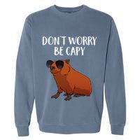 Funny Capybara Art For Cavy Rodent Lover Capybara Garment-Dyed Sweatshirt