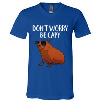 Funny Capybara Art For Cavy Rodent Lover Capybara V-Neck T-Shirt