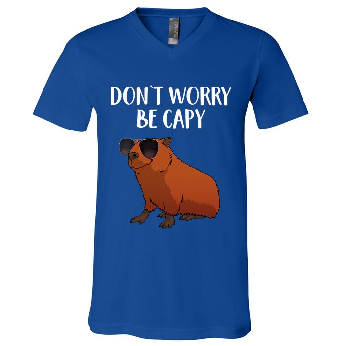 Funny Capybara Art For Cavy Rodent Lover Capybara V-Neck T-Shirt