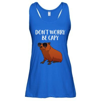 Funny Capybara Art For Cavy Rodent Lover Capybara Ladies Essential Flowy Tank