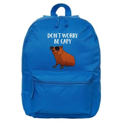 Funny Capybara Art For Cavy Rodent Lover Capybara 16 in Basic Backpack
