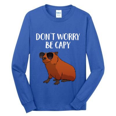 Funny Capybara Art For Cavy Rodent Lover Capybara Tall Long Sleeve T-Shirt