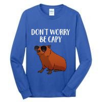 Funny Capybara Art For Cavy Rodent Lover Capybara Tall Long Sleeve T-Shirt