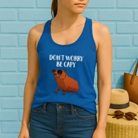 Funny Capybara Art For Cavy Rodent Lover Capybara Womens Tank Top