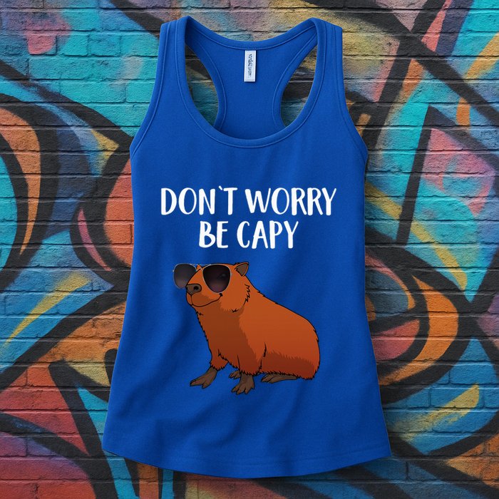 Funny Capybara Art For Cavy Rodent Lover Capybara Womens Tank Top