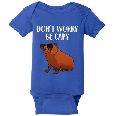 Funny Capybara Art For Cavy Rodent Lover Capybara Baby Bodysuit