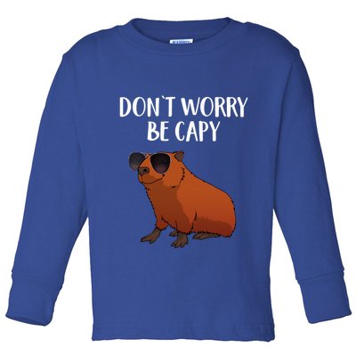 Funny Capybara Art For Cavy Rodent Lover Capybara Toddler Long Sleeve Shirt