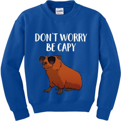 Funny Capybara Art For Cavy Rodent Lover Capybara Kids Sweatshirt