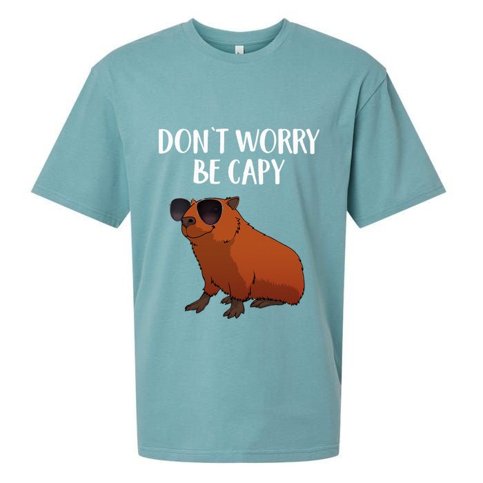 Funny Capybara Art For Cavy Rodent Lover Capybara Sueded Cloud Jersey T-Shirt