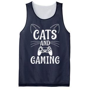 Funny Cats And Gaming Cat Lover Gamer Gift Mesh Reversible Basketball Jersey Tank