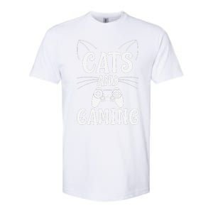 Funny Cats And Gaming Cat Lover Gamer Gift Softstyle CVC T-Shirt